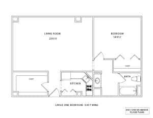 Large One Bedroom - East Wing